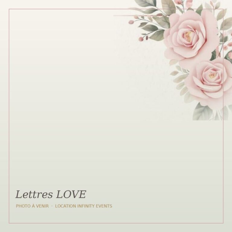 Lettres lumineuses LOVE (1,2 m)