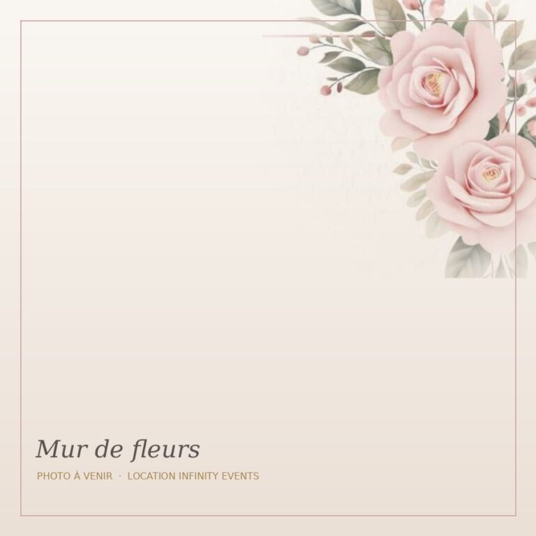 Mur de fleurs 2,4 × 2,4 m
