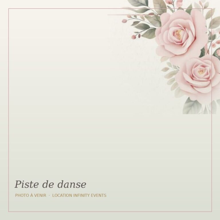 Piste de danse blanche 4 × 4 m